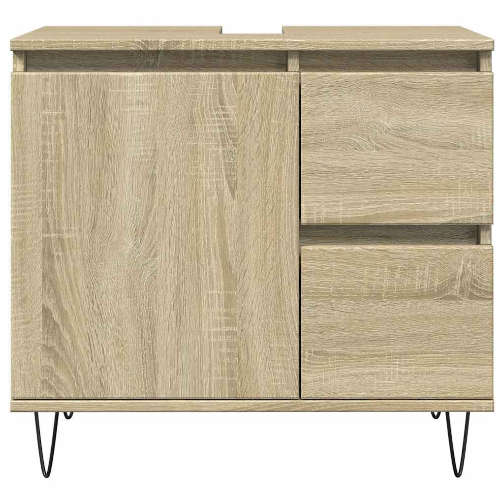 vidaXL Skrinka do kúpeľne dub sonoma 65x33x60 cm kompozitné drevo