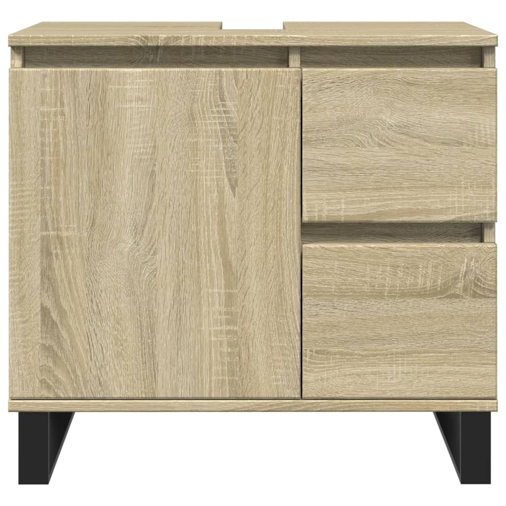 vidaXL Badkamerkast 65x33x60 cm bewerkt hout sonoma eikenkleurig