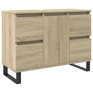 vidaXL vannitoakapp, Sonoma tamm, 80 x 33 x 60 cm, tehispuit