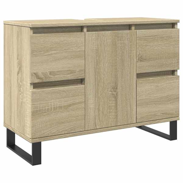 vidaXL vannitoakapp, Sonoma tamm, 80 x 33 x 60 cm, tehispuit