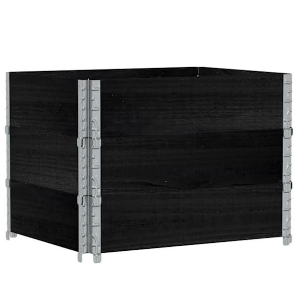 vidaXL kaubaaluste &auml;&auml;red 3 tk, must, 80 x 60 cm, toekas m&auml;nnipuit