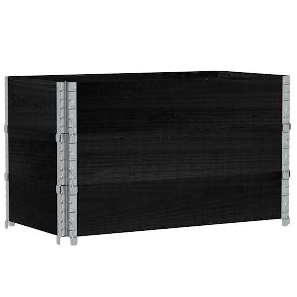 vidaXL kaubaaluste &auml;&auml;red 3 tk, must, 100x50 cm, toekas m&auml;nnipuit