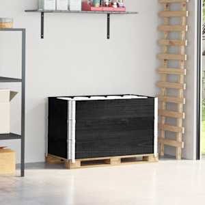 Paletni okvirji 3 kosi črni 100x50 cm trdna borovina