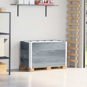 Paletni okvirji 3 kosi sivi 100x50 cm trdna borovina