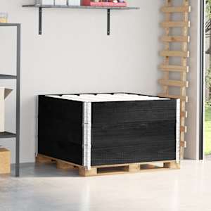 Paletni okvirji 3 kosi črni 100x100 cm trdna borovina