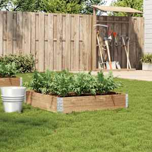 Vrtno korito 100x100 cm trdna borovina