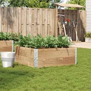 Vrtno korito 100x100 cm trdna borovina