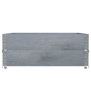 Zahradní truhlík šedý 100 x 100 cm masivní borové dřevo - obrázek 3