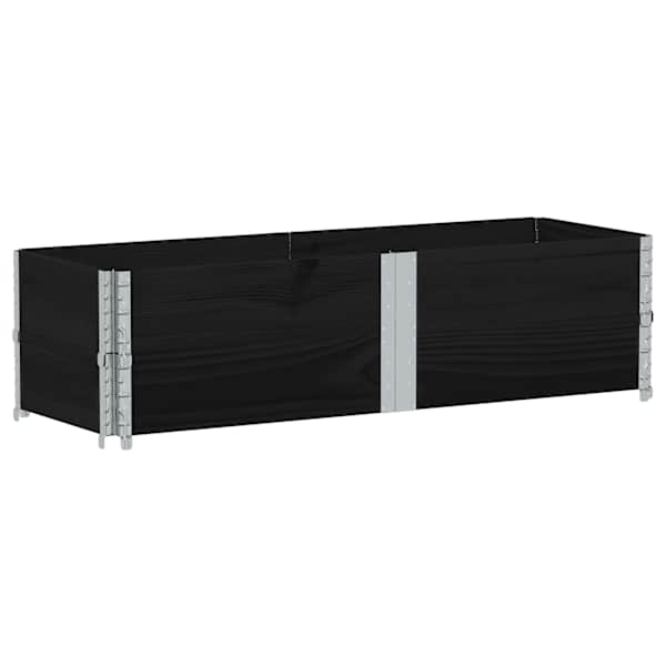 vidaXL aia taimekast, must, 150 x 50 cm, m&auml;nnipuit