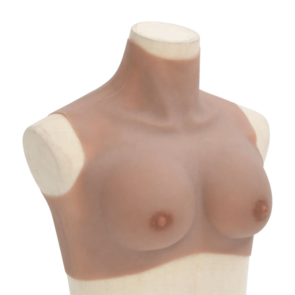 vidaXL Bust cu sâni din silicon cupă B, bronzat, pentru travestiți