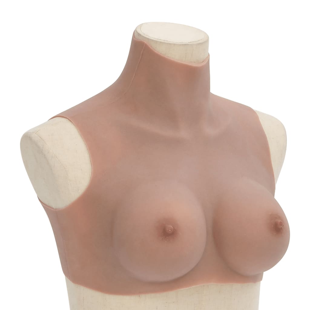vidaXL Silikonbryst lysebrun C-cup