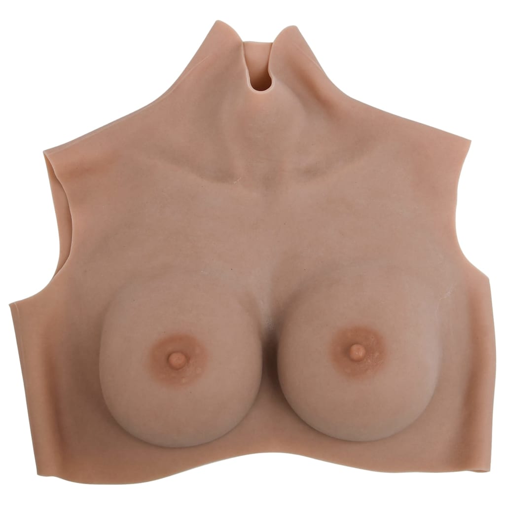 vidaXL Borstprothese D-cup silicone tan afbeelding