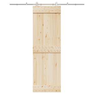 Oprema za drsna vrata 200 cm nerjaveče jeklo srebrne barve