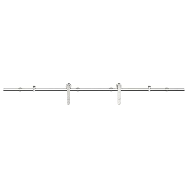 vidaXL liuguksetarvikute komplekt, 183 cm, roostevaba teras, h&otilde;bedane