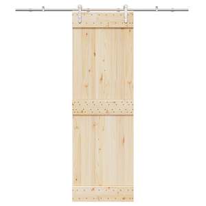 Oprema za drsna vrata 200 cm nerjaveče jeklo srebrne barve