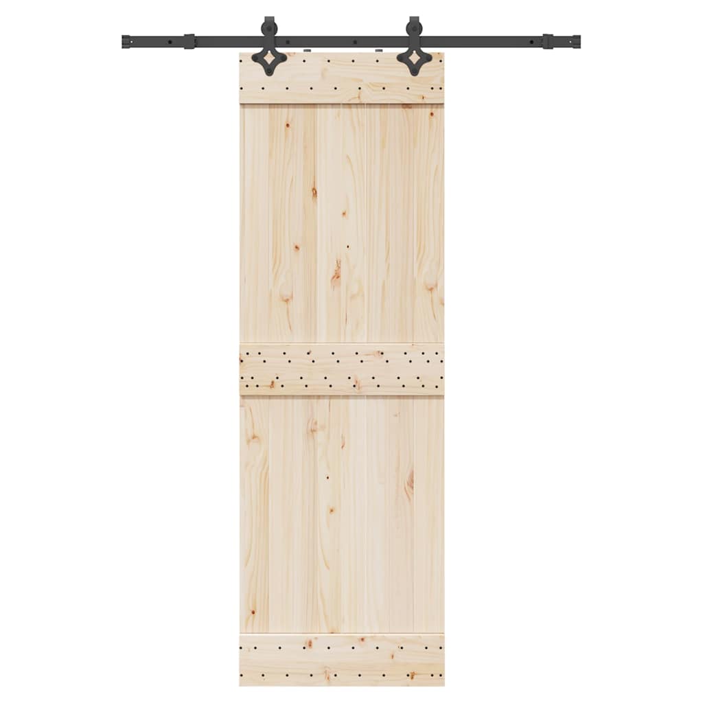 vidaXL Schiebetürbeschlag-Set 152,5 cm Stahl Schwarz