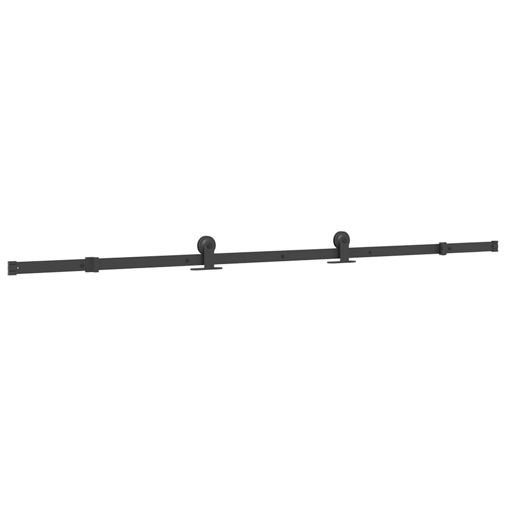 Thumbnail - vidaXL Schiebetürbeschlag-Set 213,5 cm Stahl Schwarz