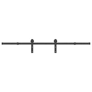 vidaXL liugukse tarvikute komplekt 183 cm terasest, must