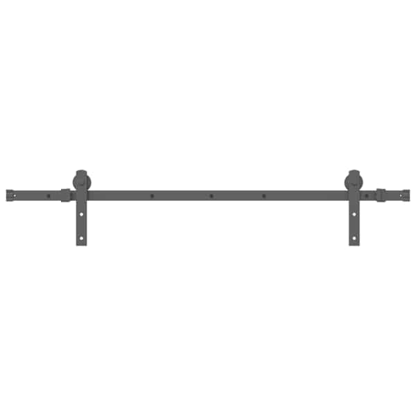 vidaXL liugukse tarvikute komplekt 152 cm terasest, must