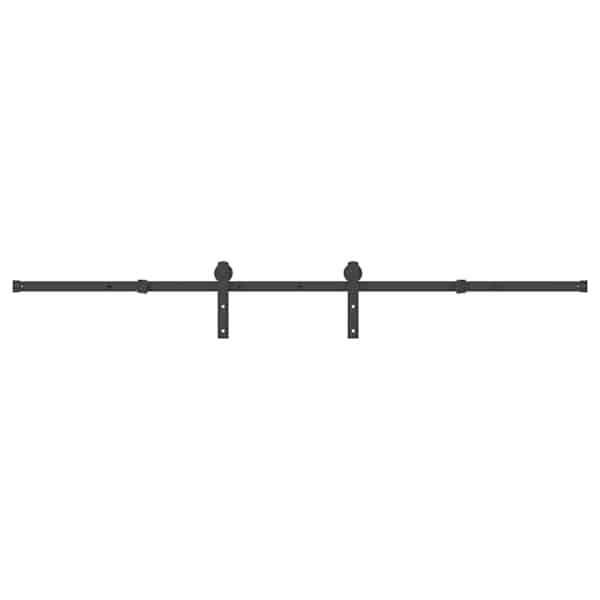 vidaXL liugukse tarvikute komplekt 213,5 cm terasest, must