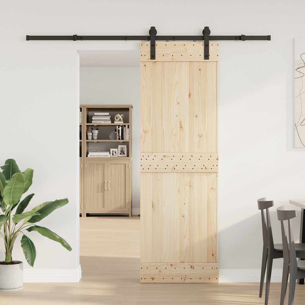 vidaXL Liukuoven asennussarja teräs 213,5 cm musta