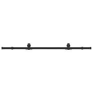 vidaXL liugukse tarvikute komplekt 183 cm terasest, must