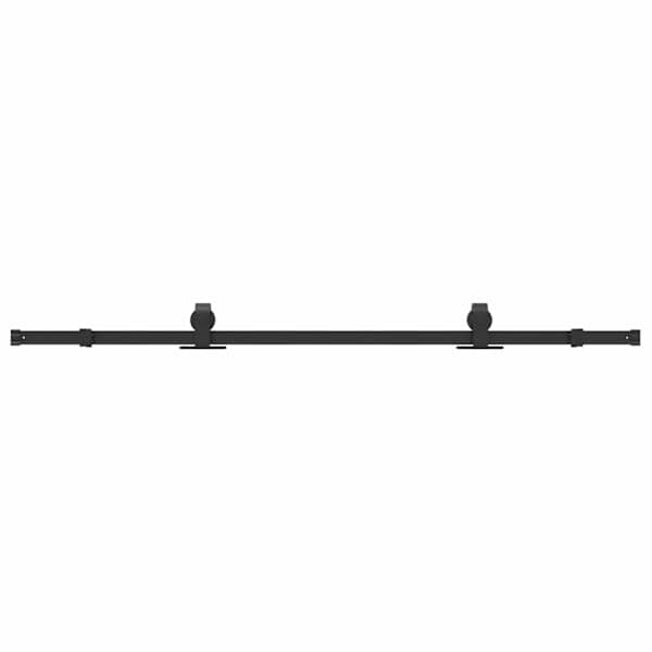 vidaXL liugukse tarvikute komplekt 183 cm terasest, must