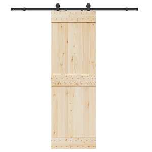 Komplet opreme za drsna vrata 200 cm jeklo črne barve