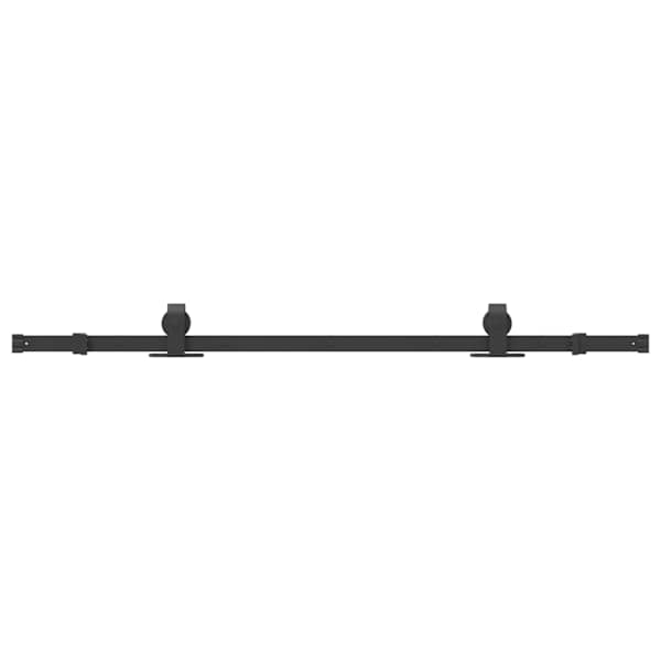 vidaXL liugukse tarvikute komplekt 152,5 cm terasest, must