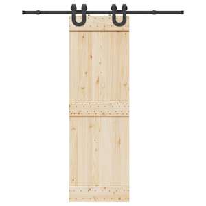 Komplet opreme za drsna vrata 183 cm jeklo črne barve