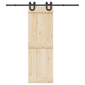 Komplet opreme za drsna vrata 200 cm jeklo črne barve