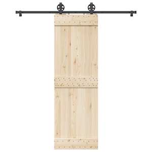 Komplet opreme za drsna vrata 183 cm jeklo črne barve