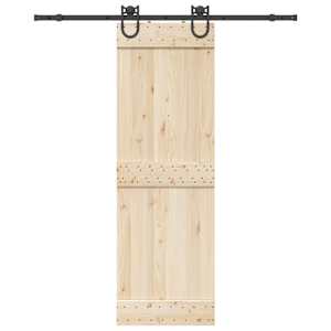 Komplet opreme za drsna vrata 183 cm jeklo črne barve