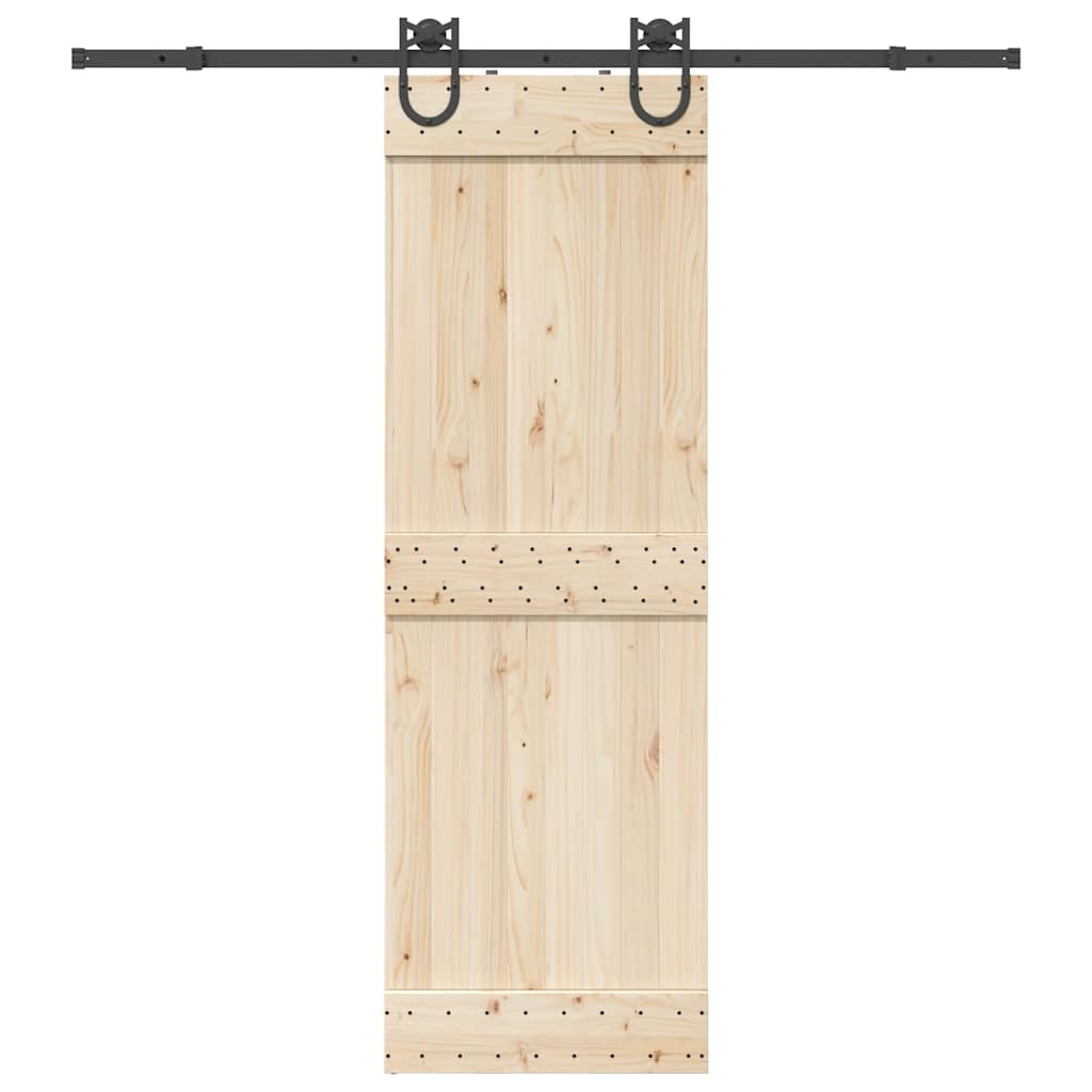 vidaXL Set feronerie pentru uși glisante, negru, 200 cm, oțel