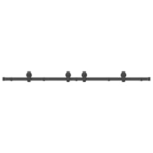 vidaXL liugukse tarvikute komplekt 183 cm terasest, must