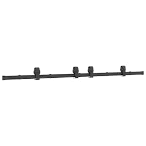 vidaXL liugukse tarvikute komplekt 183 cm terasest, must