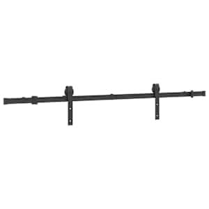 vidaXL liugukse tarvikute komplekt 183 cm terasest, must