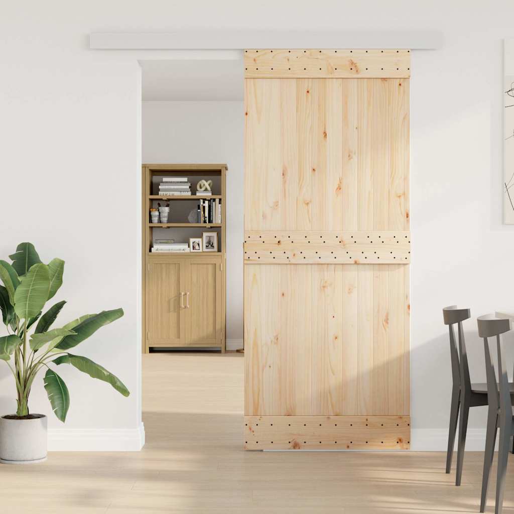 vidaXL Beslagset schuifdeur 183 cm aluminiumlegering zilverkleurig afbeelding