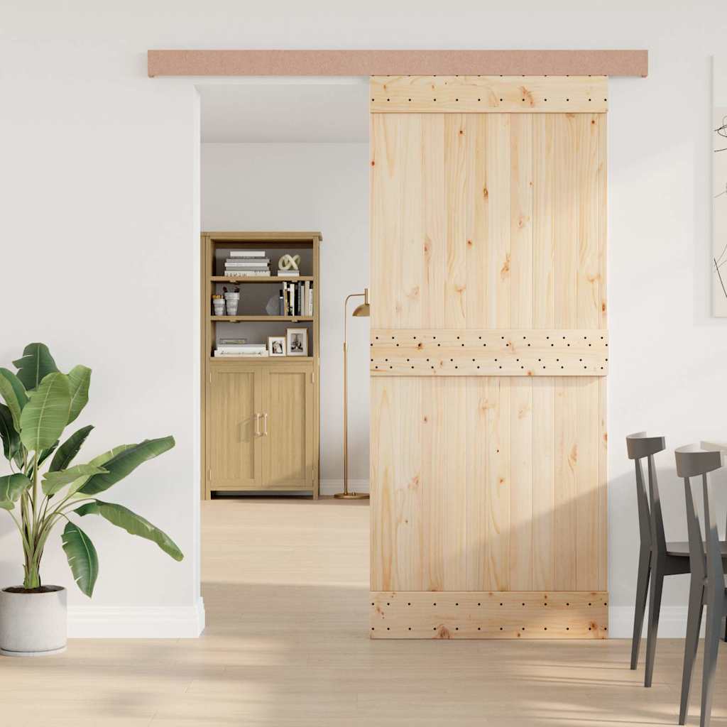 vidaXL Beslagset schuifdeur 183 cm aluminiumlegering zilverkleurig afbeelding