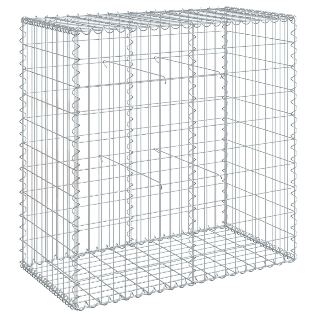 vidaXL Gabiónový kôš s krytom 100x50x100 cm pozinkované železo