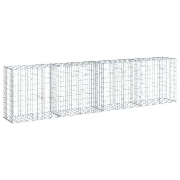 vidaXL kattega gabioonkorv, 400 x 50 x 100 cm, tsingitud raud