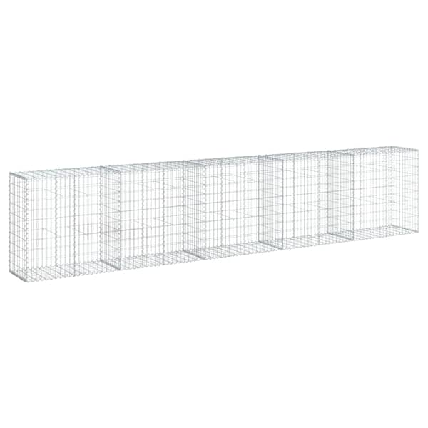 vidaXL kattega gabioonkorv, 500 x 50 x 100 cm, tsingitud raud
