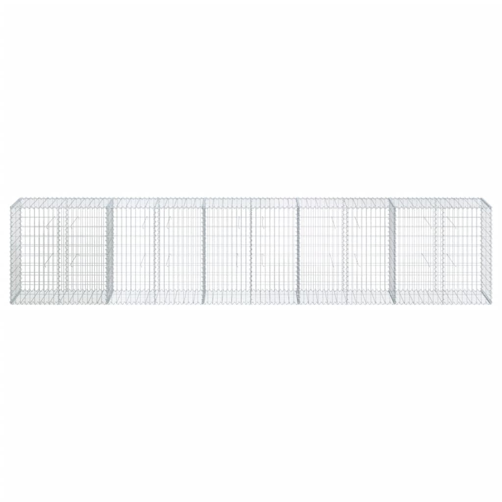 vidaXL Schanskorf 500x50x100 cm gegalvaniseerd ijzer zilverkleurig afbeelding