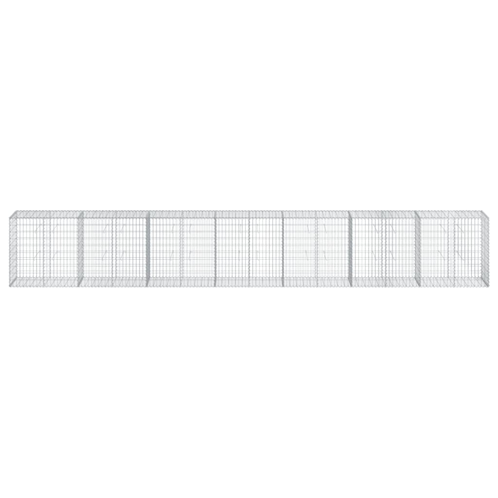 vidaXL Schanskorf 700x50x100 cm gegalvaniseerd ijzer zilverkleurig afbeelding
