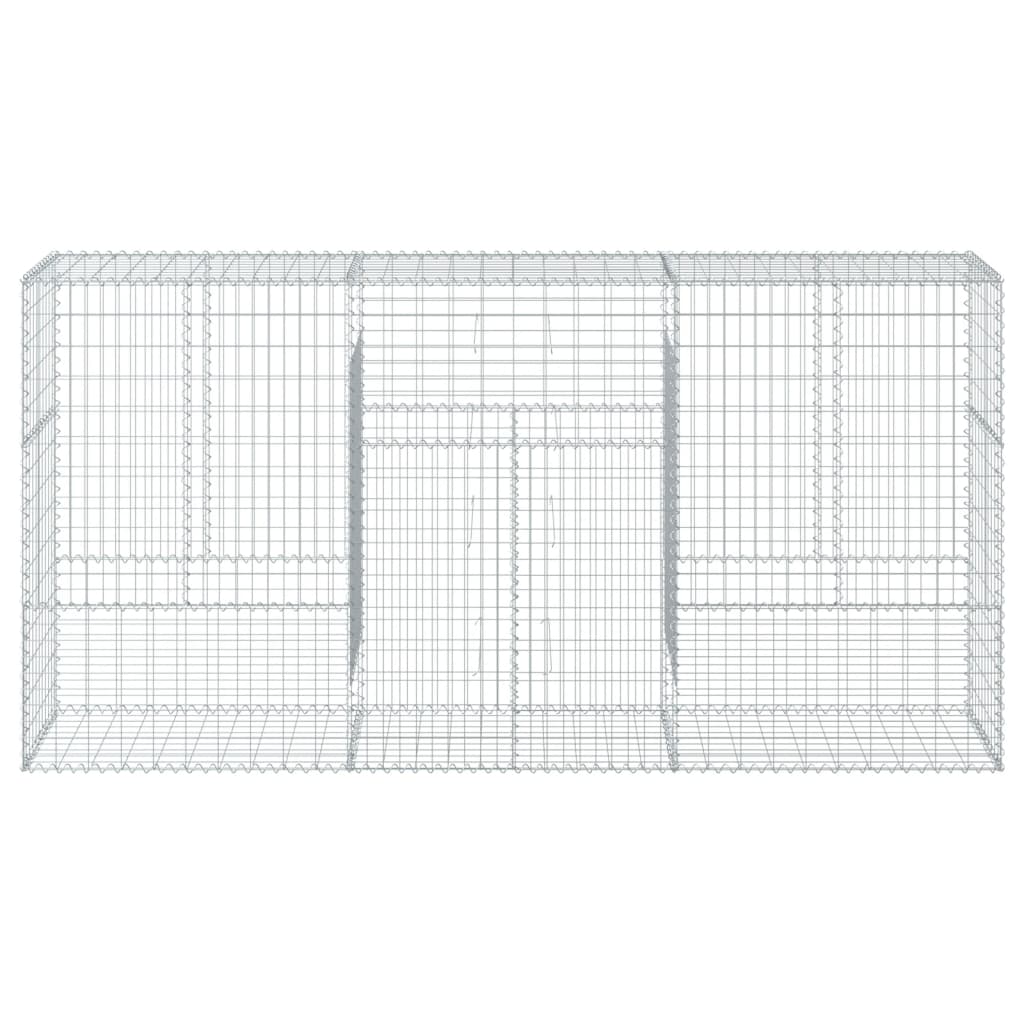 vidaXL Schanskorf 300x50x150 cm gegalvaniseerd ijzer zilverkleurig afbeelding