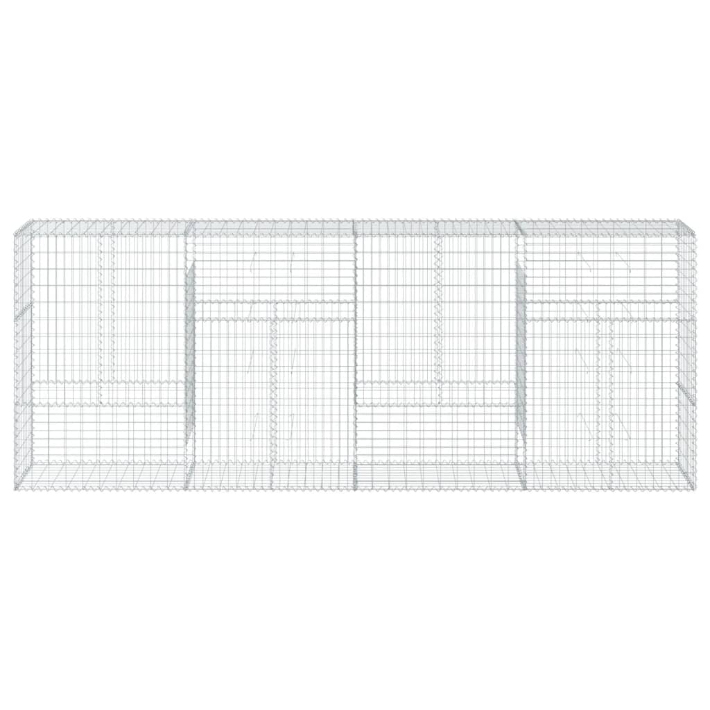 vidaXL Schanskorf 400x50x150 cm gegalvaniseerd ijzer zilverkleurig afbeelding