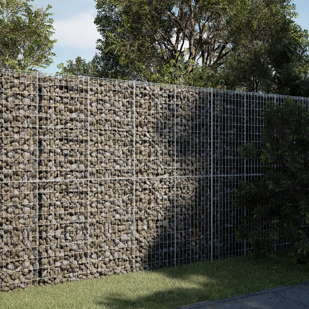 vidaXL Coș gabion cu capac, 200x50x200 cm, fier galvanizat