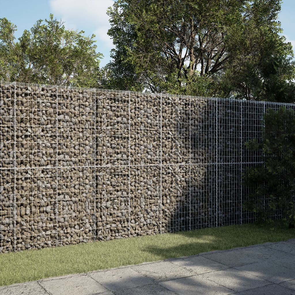 vidaXL Coș gabion cu capac, 300x50x200 cm, fier galvanizat