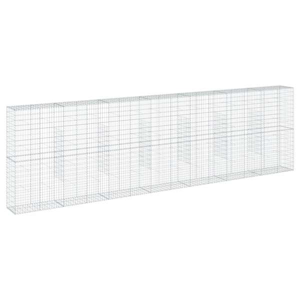 vidaXL kaanega gabioonkorv, 700 x 50 x 200 cm, tsingitud raud