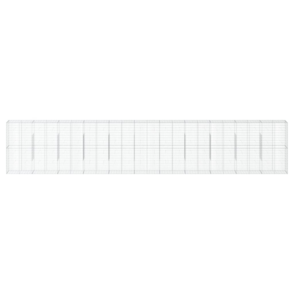 vidaXL Schanskorf 1100x50x200 cm gegalvaniseerd ijzer zilverkleurig afbeelding